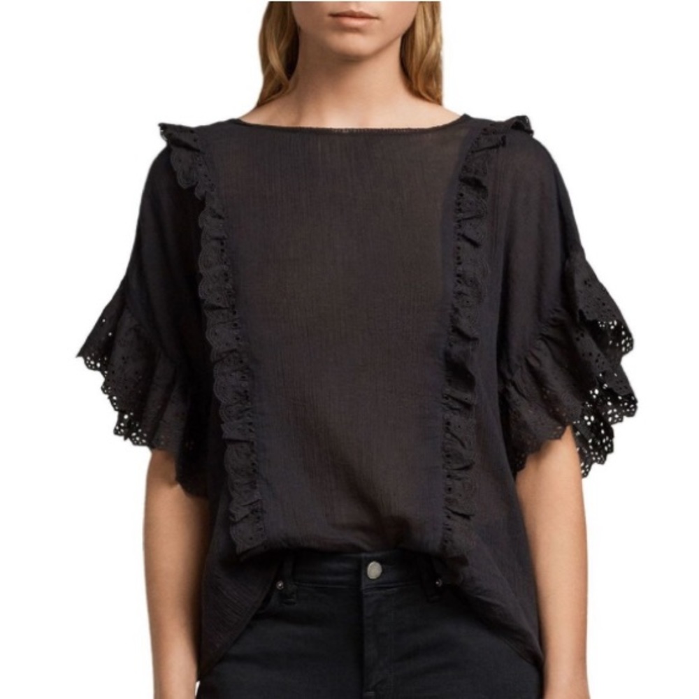 All Saints Isa eyelet top.